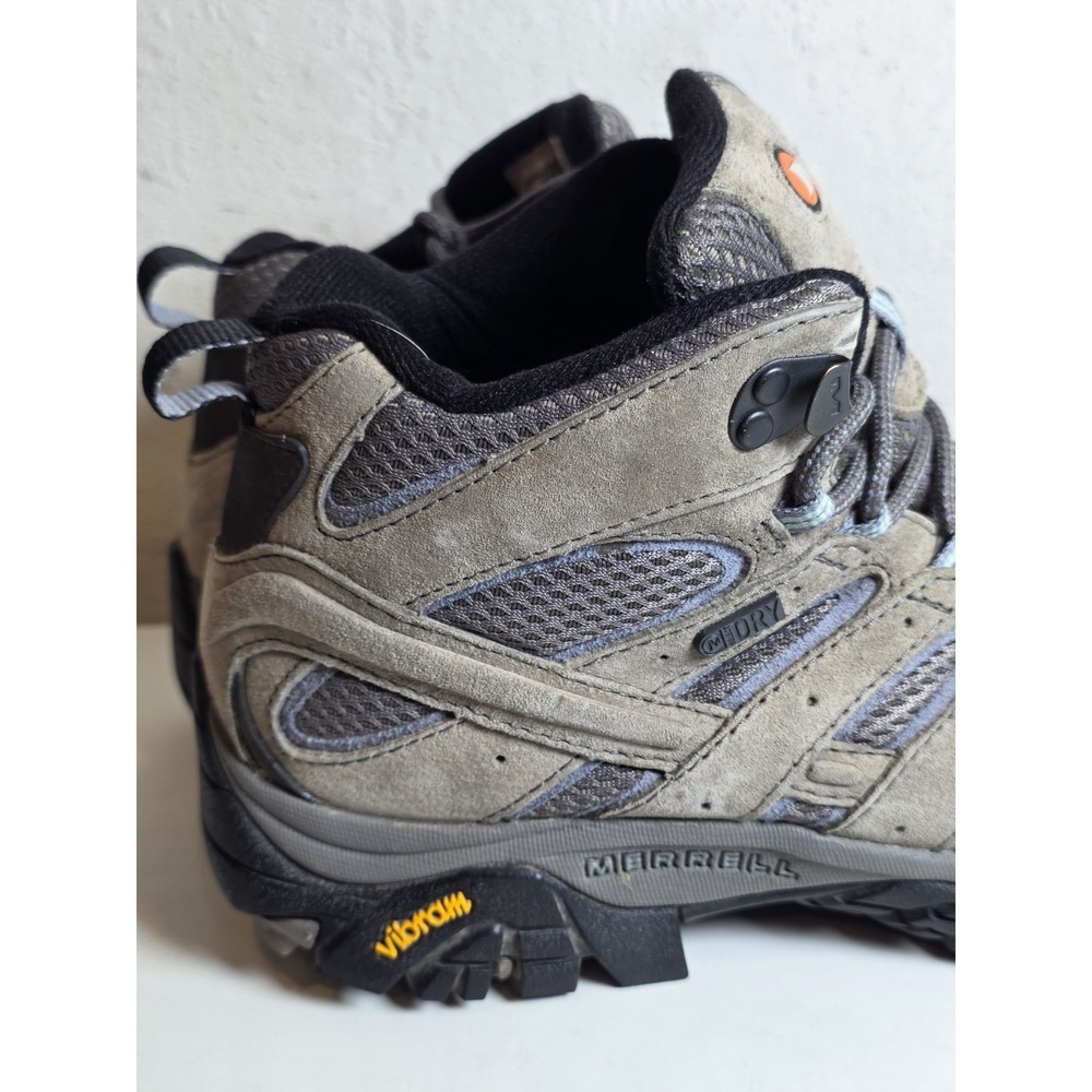 Merrell Moab 3 Mid Waterproof Boots Women's 8.5 Granite Trail Hiking Shoes J0605 - Picture 5 of 11